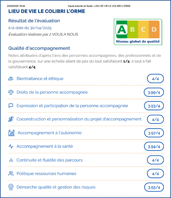 evaluation lieu de vie et d'accueil l orme